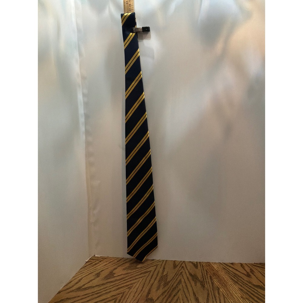 Preppy Mens‎ Del Monte Exclusive Necktie OS Navy Gold Stripe